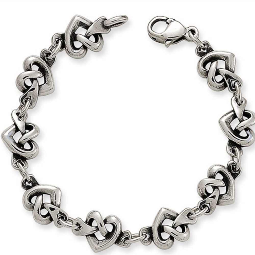 James Avery RETRIED 925 Heart Knot Bracelet